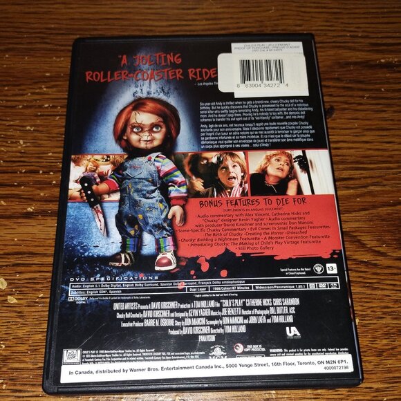 Childs Play (DVD, 2015, Widescreen, Canadian) Brad Dourif, Catherine Hicks - Picture 3 of 3